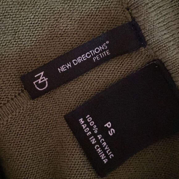 New Directions fringed cowl neck sweater size PS - Picture 7 of 9